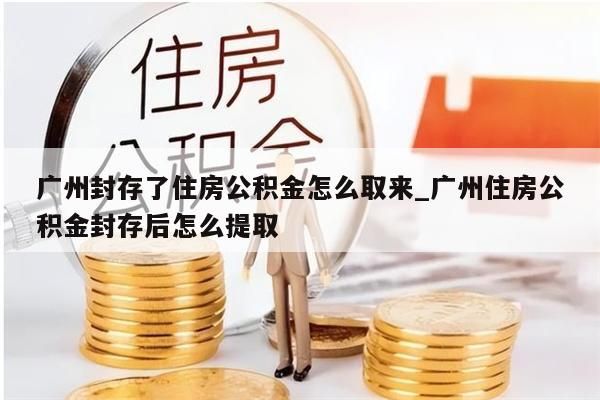 广州封存了住房公积金怎么取来_广州住房公积金封存后怎么提取